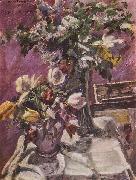 Lovis Corinth Flieder und Tulpen oil on canvas